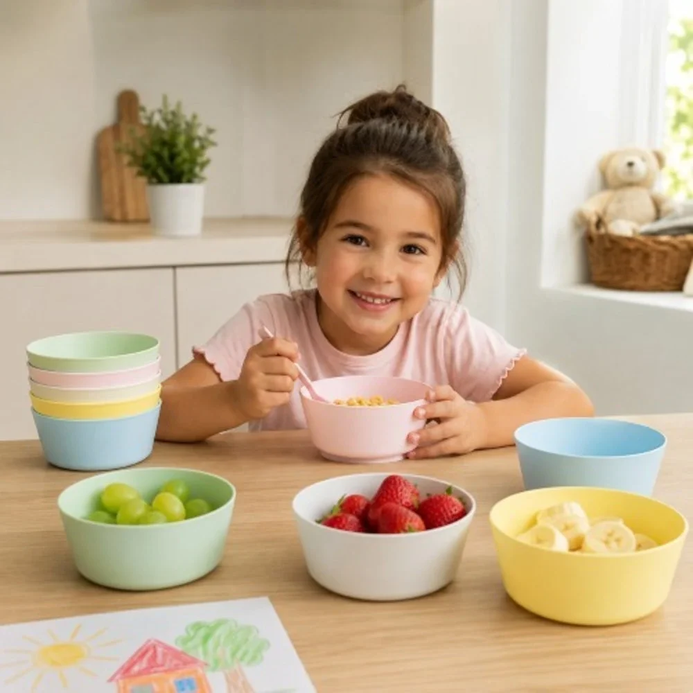 IKEA KALAS Kids Colorful Mixed Bowl Set 6 Pack Stackable New Sealed